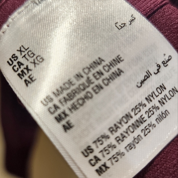 International Concept Burgundy crew neck sweater size XL - Picture 8 of 9